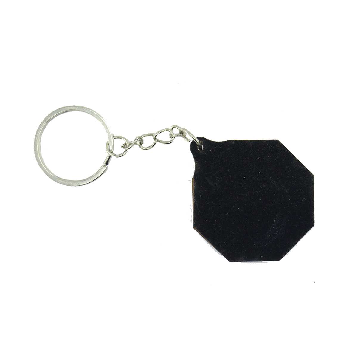 جاکلیدی چوبی مخملی هشت ضلعی سابلیمیشن کد j-02